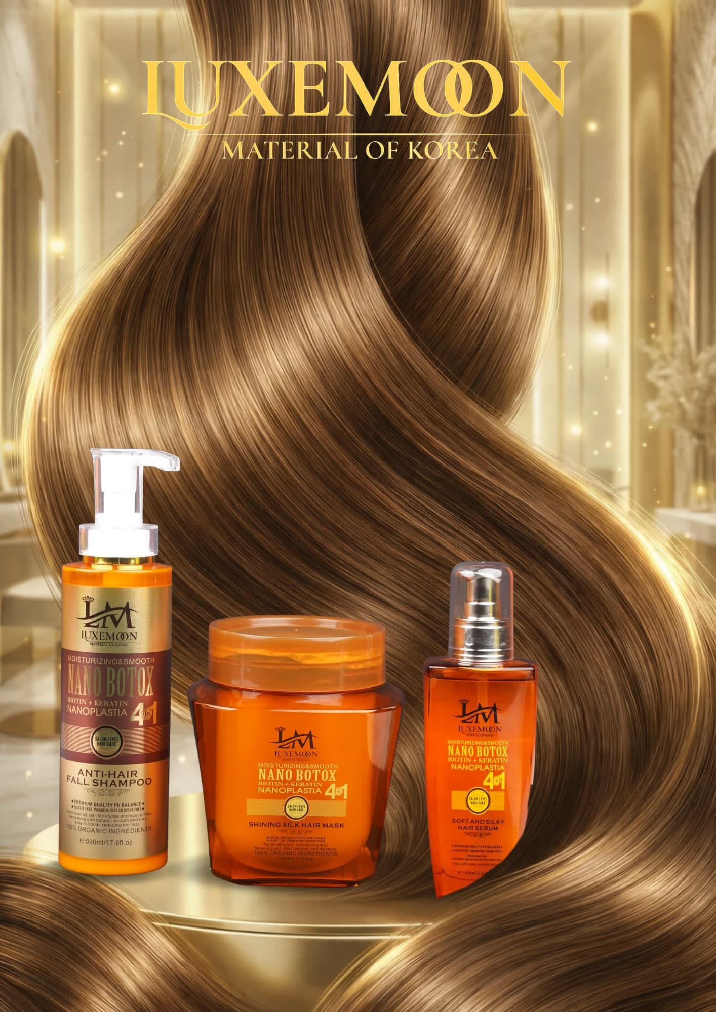 Complete Hair Care with Luxe Moon 3-in-1 Combo Perfect for after treatments hair and natural hair lifestyle use