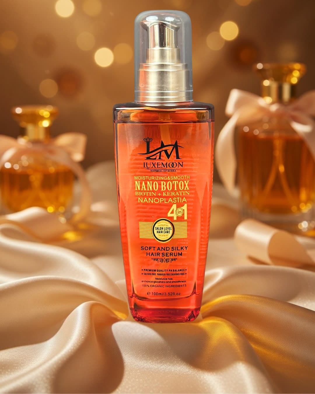 LuxeMoon Soft & Silky Hair Serum also for after treatments hair and natural hair lifestyle use