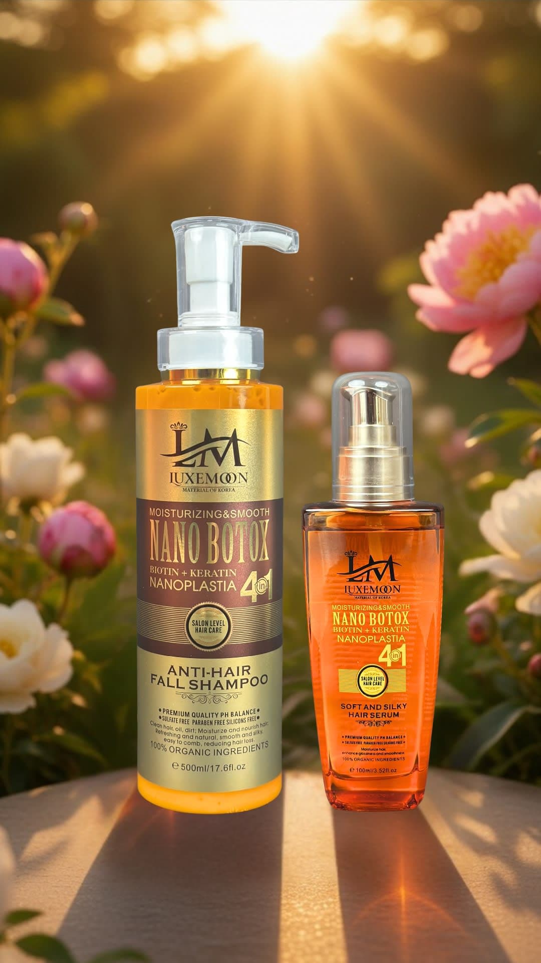 Luxe Moon (Shampoo + Hair Serum) 2 in one combo lifestyle use