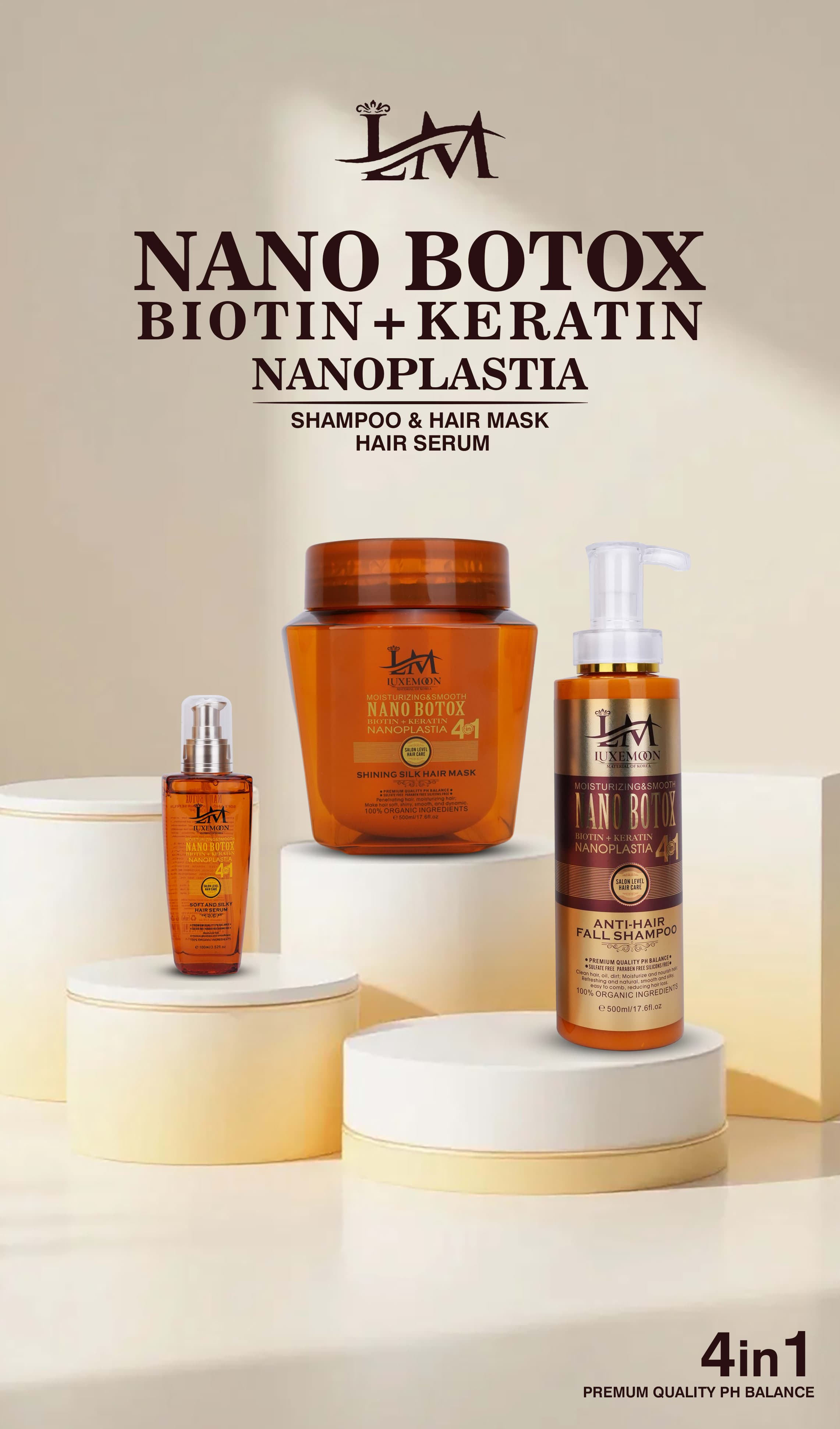 LuxeMoon Nano Botox 4-in-1 Anti-Hair Fall Shampoo lifestyle use